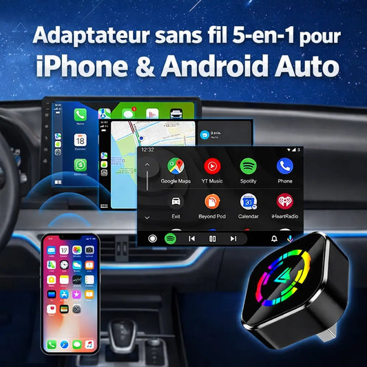 Adaptateur sans fil "Original"  5-en-1 pour iPhone & Android Auto
